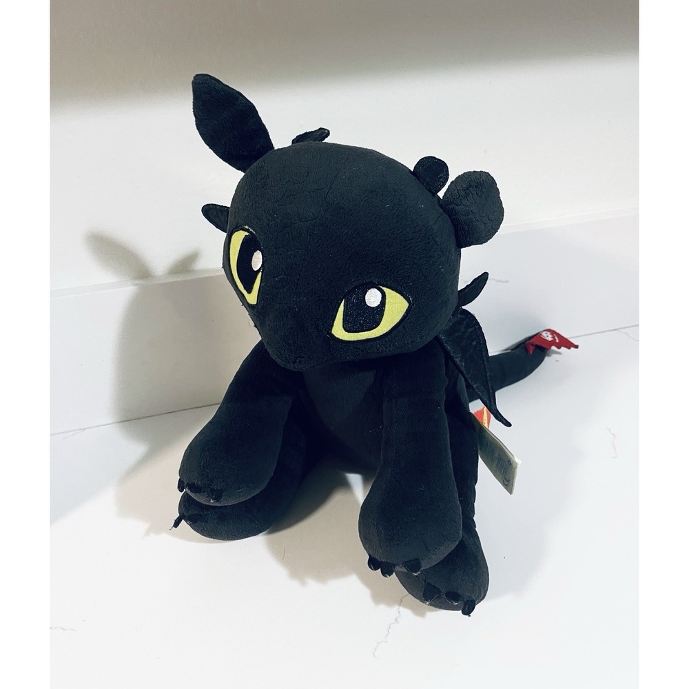 Build a Bear Toothless How to Train‎ Your Dragon Plush Black Wings Red Tail
